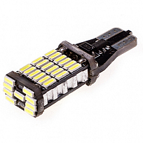 Автолампа диод T10(W5W) 12V 45 SMD диодов 1-конт без цоколя Белая SKYWAY min 2 шт